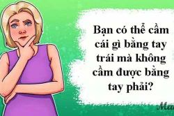 Câu đố 'hại não': Bạn có thể cầm cái gì bằng tay trái mà không cầm được bằng tay phải?