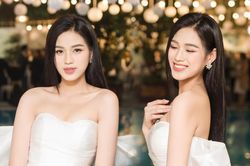 Đỗ Thị Hà gây thương nhớ với váy cúp ngực khoe vai trần nuột nà quyến rũ