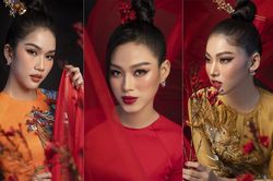 Hoa hậu Đỗ Thị Hà, Á hậu Phương Anh-Ngọc Thảo hóa 'mỹ nhân cổ trang' trong bộ ảnh Tết