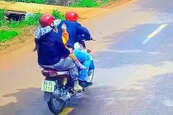 Phát hiện cặp vợ chồng chở con nhỏ đi trộm cắp