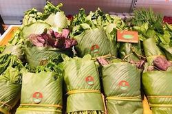 Sử dụng nguyên liệu tự nhiên gói thực phẩm