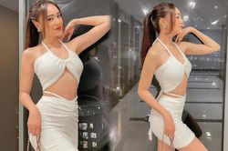 Ninh Dương Lan Ngọc khoe dáng cực chuẩn trong bộ váy trắng cut-out táo bạo