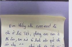 Biết bạn cùng dãy trọ ở một mình suốt dịp Tết, nữ sinh để lại lời nhắn, đọc xong ai cũng khen tốt bụng quá