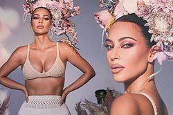 Kim 'siêu vòng ba' như nữ thần gợi cảm với vương miện hoa cỡ lớn