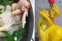Gà cúng Giao thừa chọn và luộc theo cách này, gà vàng óng, đẹp mắt, không nứt da lại đơn giản vô cùng