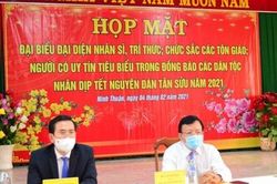 Ninh Thuận: Họp mặt nhân sĩ, trí thức, chức sắc các tôn giáo