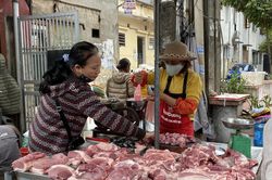 Cận Tết, giá thịt lợn ở Hà Nội giảm mạnh