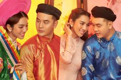 Ưng Hoàng Phúc và Kim Cương đẹp đôi trong trang phục truyền thống, lần đầu ngọt ngào song ca
