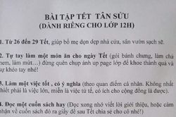 Nhận danh sách 7 bài tập về nhà dịp Tết, học trò vỡ òa sung sướng khi nhìn thấy nội dung