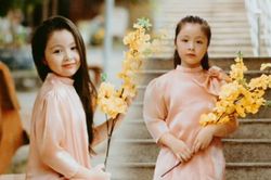 Con gái Elly Trần gây sửng sốt khi diện áo dài xinh xắn ra dáng thiếu nữ