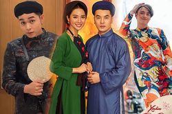 Soái ca chẳng ngại 'so kè' áo dài với hội mỹ nhân