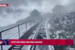 Tuyết phủ trắng trên đỉnh Fansipan
