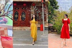 Sao đẹp cuối tuần: Dàn mỹ nhân Việt chuộng sắc đỏ-vàng đón năm mới