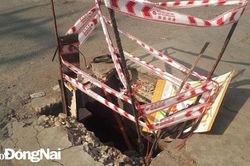 Hố ga nguy hiểm đầu hẻm