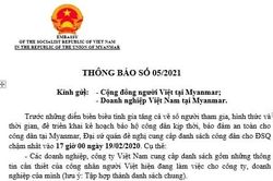 ĐSQ Việt Nam tại Myanmar đề nghị bà con, doanh nghiệp Việt cung cấp danh sách công dân