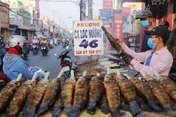 TP Hồ Chí Minh: Cá lóc nướng 'cháy hàng' ngày vía Thần Tài