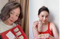 Sao Việt hào hứng sắm vàng ngày vía Thần Tài, có người còn mua cả trăm cây