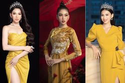 Gam màu vàng sang chảnh đích thị là màu 'phong thủy' của Á hậu Ngọc Thảo ở Miss Grand 2021