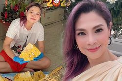 'Búp bê' Thanh Thảo đổi màu tóc liên tục, vừa bổ mít vừa dưỡng da bảo sao U50 vẫn trẻ