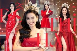 Dáng chuẩn mặc gì cũng đẹp nhưng màu đỏ mới là 'chân ái' của Hoa hậu Đỗ Thị Hà