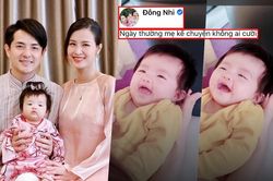 Đông Nhi khoe clip con gái cười toe toét, fan rần rần vì quá đáng yêu: 'Sao y bản chính' từ bố Thắng