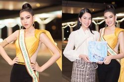 Ngọc Thảo lên đường 'chinh chiến' Miss Grand: Diện trang phục Thái, trổ tài catwalk thần sầu