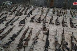 Cận cảnh kho vũ khí lớn của khủng bố được Syria phát hiện