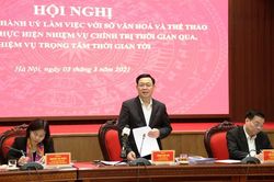 Thường trực Thành ủy Hà Nội làm việc với Sở Văn hóa và Thể thao