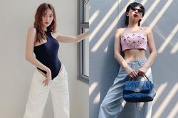 Ninh Dương Lan Ngọc, Tóc Tiên khoe eo thon, chân dài với quần jeans