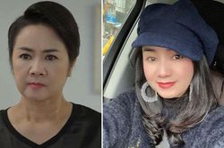 Nhan sắc khác biệt của bà Bạch Cúc phim 'Hướng dương ngược nắng' trên phim và ngoài đời