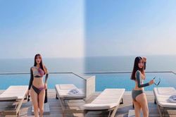 Diễm My 9x diện đồ bơi cắt xẻ khoe cơ bụng săn chắc khiến fan choáng ngợp