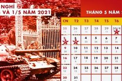 Dịp nghỉ Lễ 30/4 và 1/5 người lao động được nghỉ mấy ngày?