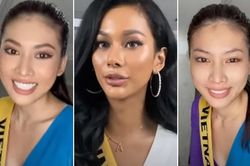 Á hậu Ngọc Thảo tự tin khoe mặt mộc xinh đẹp, Hoa hậu Indonesia bị fans 'tố' gian lận