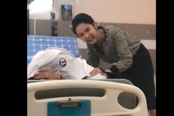 Cảnh hài hước sau khi NSND Thu Hà tát Hồng Đăng