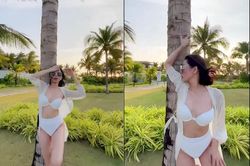 Lệ Quyên tung clip bikini khoe thân hình quyến rũ