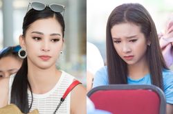 Hoa hậu Tiểu Vy và á hậu Thúy An lộ ảnh bị bầm khắp người khiến người hâm mộ xót xa