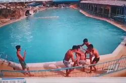 Nam thanh niên suýt chết trong bể bơi vì bị bạn bè đùa nghịch
