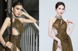 Á hậu Ngọc Thảo và Ngọc Trinh đọ sắc 'một 9, một 10' trong cùng mẫu váy lấp lánh
