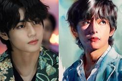 Vẻ đẹp siêu thực của V BTS trong tranh màu nước