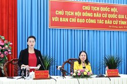 Chủ tịch QH làm việc với Ban Chỉ đạo công tác bầu cử tỉnh An Giang