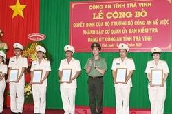 Thành lập Cơ quan Ủy ban kiểm tra Đảng ủy Công an tỉnh Trà Vinh