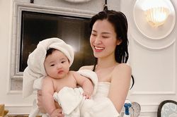 Ông Cao Thắng khoe ảnh con gái Winnie bụ bẫm, vô tình lộ mặt mộc cực phẩm của mẹ bỉm Đông Nhi