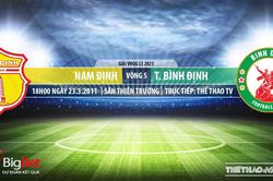 Soi kèo nhà cái Nam Định vs Bình Định. TTTV trực tiếp bóng đá Việt Nam
