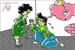 Truyện cười: Quan ông sợ vợ