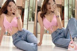 Ngọc Trinh ra phố cực chất với áo rút dây sang-xịn-mịn, khoe trọn combo eo thon ngực đầy