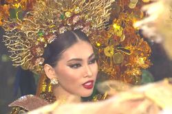 Ngọc Thảo trình diễn đầy ấn tượng trong đêm thi trang phục dân tộc ở Miss Grand