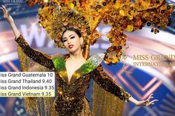 Dừng chân trước Top 10 Swimsuit, Ngọc Thảo được ê-kíp Miss Grand chấm điểm National Costume cao ngất