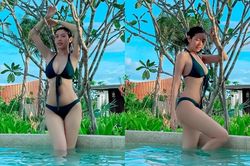'Choáng' với body của Á hậu Thúy Vân sau sinh con, vòng nào ra vòng nấy, nóng bỏng nghẹt thở!