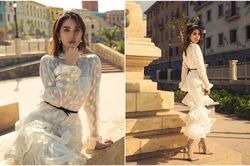 Ngọc Trinh nền nã, mang đậm hơi thở cổ điển dưới ánh bình minh