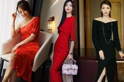 Các mỹ nhân U40 Hoa ngữ diện váy đơn sắc thanh lịch